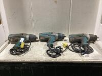 (3) 1/2" MAKITA IMPACT DRILL