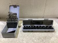 SHOP BOX W/ POWERFIST 10PCS 1/2" DR.IMPACT DRIVE SOCKET SET METRIC & DRILL BIT SET