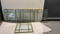 (4) LEADED GLASS PANES