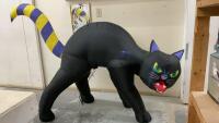 BLOW-UP HALLOWEEN CAT - WITH BLINKING EYES