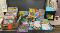 BOX OF KIDS/TODDLER BOOKS + COLORING & ACTIVITY BOOKS