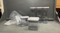 BOX W/ (15) OXO PLASTIC STORAGE CONTAINERS