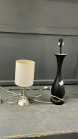 (2) TABLE LAMPS - ONE WITHOUT A SHADE