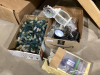 2 BOXES - CHRISTMAS LIGHTS, EXTERIOR WALL LIGHTS, DESK LAMPS