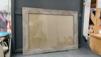 LARGE PICTURE FRAME W/ FAUX WOOD FRAME