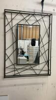 MIRROR W/ DECORATIVE METAL FRAME