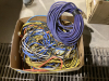 BOX OF ELECTRICAL CORDS