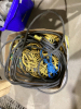 BOX OF ELECTRICAL CORDS