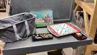 CANVAS TOTE W/ GAMES - SCRABBLE + RISK
