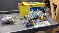 LEGO- BOX OF NEW CLASSIC LEGO + BAG OF USED LEGO
