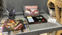 BOX W/MONOPOLY &ldquo;DUNGEONS + DRAGONS&rdquo; AND A DRAGON FIGURINE