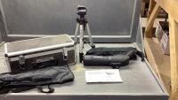 PADDED METAL CASE W/MEADE SPOTTING SCOPE + TRIPOD