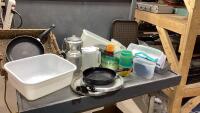 (2) ITEMS - CAMPING DISHES/ POTS + MISC