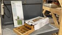 (2)ITEMS - DRAWER ORGANIZER + TOWEL SHELF