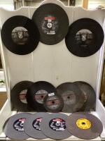 (11) MIXED METAL CHOP SAW CUTTING WHEEL 14" X 7/64" & (1) 3/32" X 1"