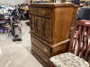 ARMOIRE, 2 NIGHT TABLES, HEADBOARD + METAL FRAME - 2