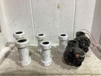 SHOP BOX OF PLUMBING PARTS