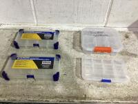 (4) STORAGE PLASTIC BOXES