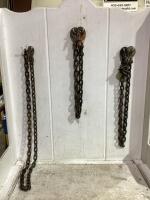 (3) CHAIN HOOKS 80", 40" 44"