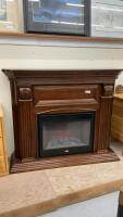 COLEMAN ELECTRIC FIREPLACE W/ MANTLE SURROUND