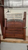 QUEEN SIZE BED FRAME W/ BOX SPRING - NO MATTRESS