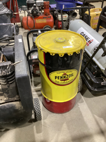 PENNZOIL SMALL METAL BARREL - EMPTY