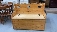 WOODEN DEACONS BENCH