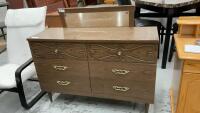VINTAGE 6-DRAWER DRESSER W/ MIRROR