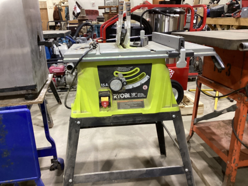 RYOBI 10” TABLE SAW WITH STAND