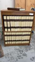 BRITANNICA ENCYCLOPEDIAS - FULL SET IN SHELF. AND A WORLD BOOK