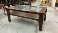 COFFEE TABLE W/ GLASS INSERT