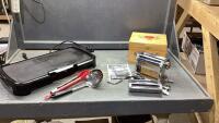 BOX W/PASTA MACHINE, TOASTMASTER GRIDDLE, KITCHEN UTENSILS