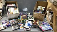 (2) BOXES OF ASSORTED DVD MOVIES + CD&rsquo;S