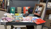 (2)BOXES - VINTAGE PHOTOPLAY MAGAZINES (1959), MUSIC BOOKS, VINTAGE VACATION MEMORABILIA