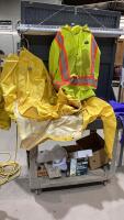 (4) SETS OF RAIN GEAR - SIZES L + XL -VIKING/PIONEER/HERCULES, WETSKINS