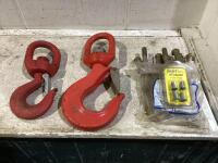 (2) SWIVEL LIFTING HOOK & BOLTS