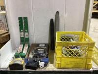 SHOP CRATE W/ (2) ROOF BRACKET, DRILL SET, JOIST HANGER & MISCELLANEOUS