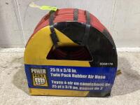 POWERFIST 25FT X 3/8" TWIN PACK RUBBER AIR HOSE
