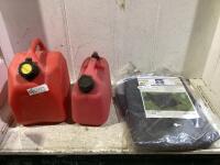 SHOP BOX W/ (2) JERRY CANS & ALL-PURPOSE RAINWEAR