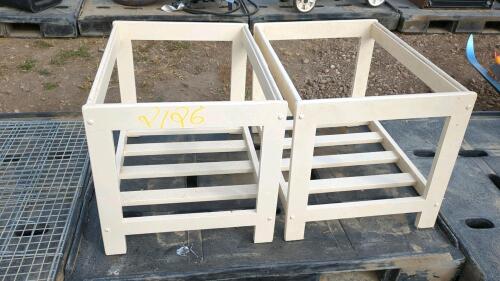 Two Wooden End Table Bases