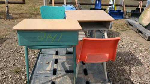 Two School Desks