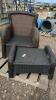 Outdoor Easy Chair with Ottoman