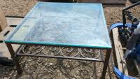 Ornate Metal and Glass Coffee Table