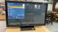 PANASONIC VIESA 50&rdquo; FLAT SCREEN TV ON STAND W/ REMOTE