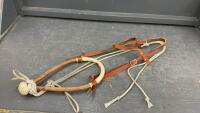 RAWHIDE HACKAMORE W/ LEATHER HEADSTALL