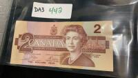 1986 CANADA $2 BILL