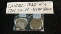 (2) LARGE CANADA PENNIES - 1882 &ldquo;H&rdquo; & 1901