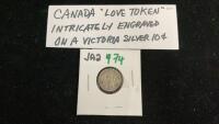 CANADA &ldquo;LOVE TOKEN&rdquo; - VICTORIA SILVER 10 CENT