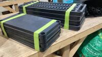 (2)SHELF UNITS - 2 DIFFERENT SIZES + GARBAGE BIN