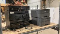 SHELF # 16 -PIONEER STEREO SYSTEM-TUNER, SYNTHESIZER, CASSETTE DECK, CD PLAYER, RECEIVER, PLUS A PANASONIC DVD PLAYER